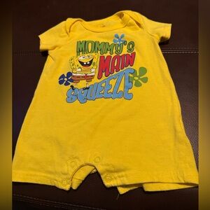 Nickelodeon Yellow Baby 0-3 month graphic onesie